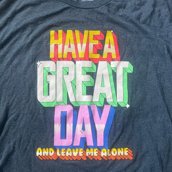 Graphic Tee with Colorful Text
Size 3XL 
NWOT - Picture 2 of 3